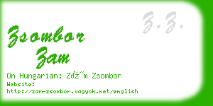 zsombor zam business card